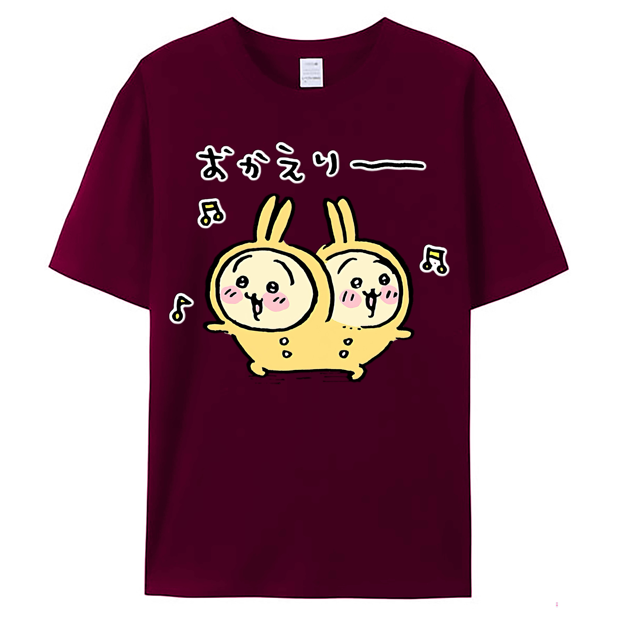 （画像用） ちいかわ うさぎ Chii-kawa usagi レディースカジュアルプリントTシャツ（綿100％）